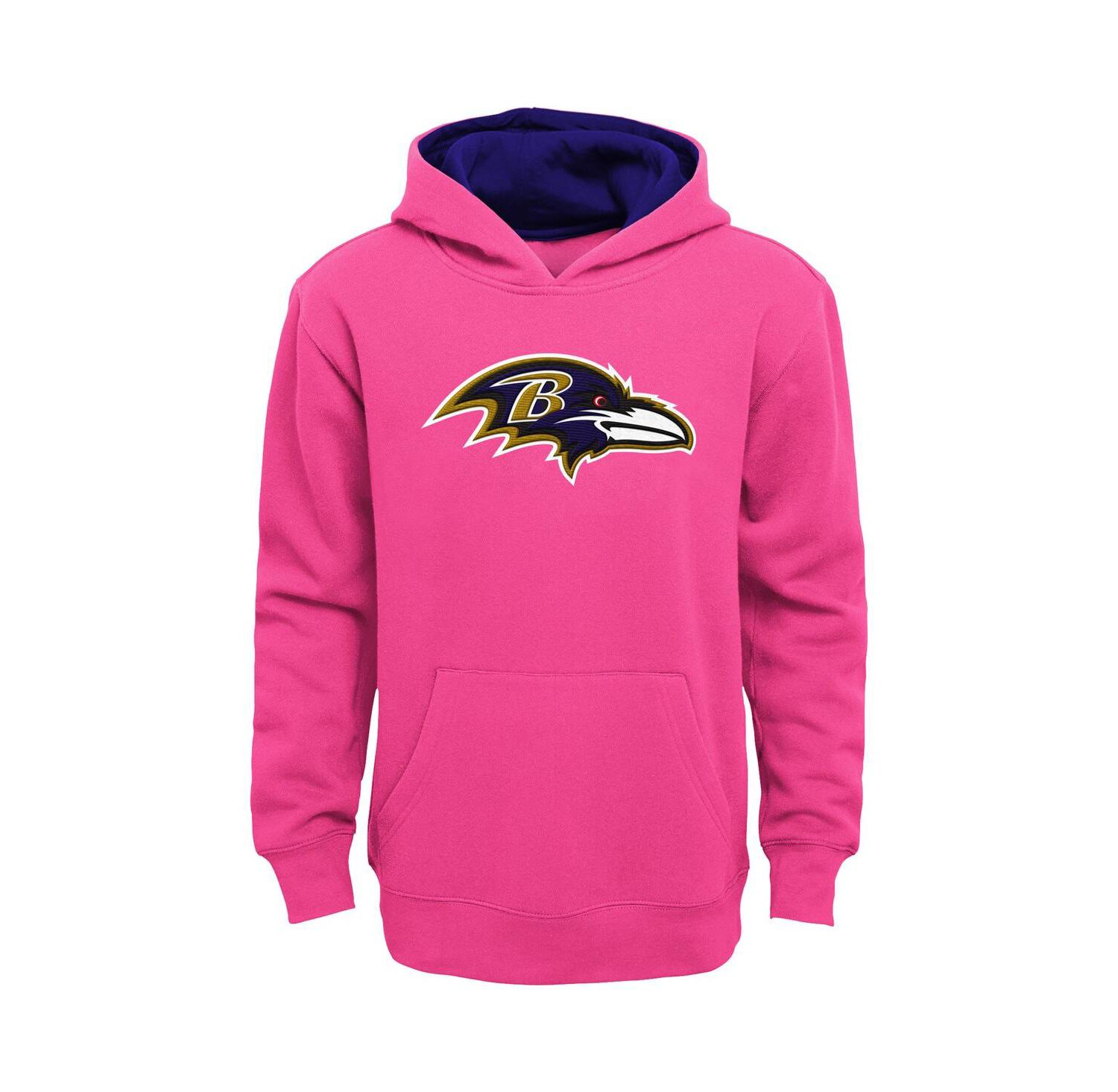 Big Boys and Girls Pink Baltimore Ravens Prime Hoodie