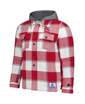 Men's Red/White St. Louis Cardinals Sherpa Full-Zip Hoodie Jacket