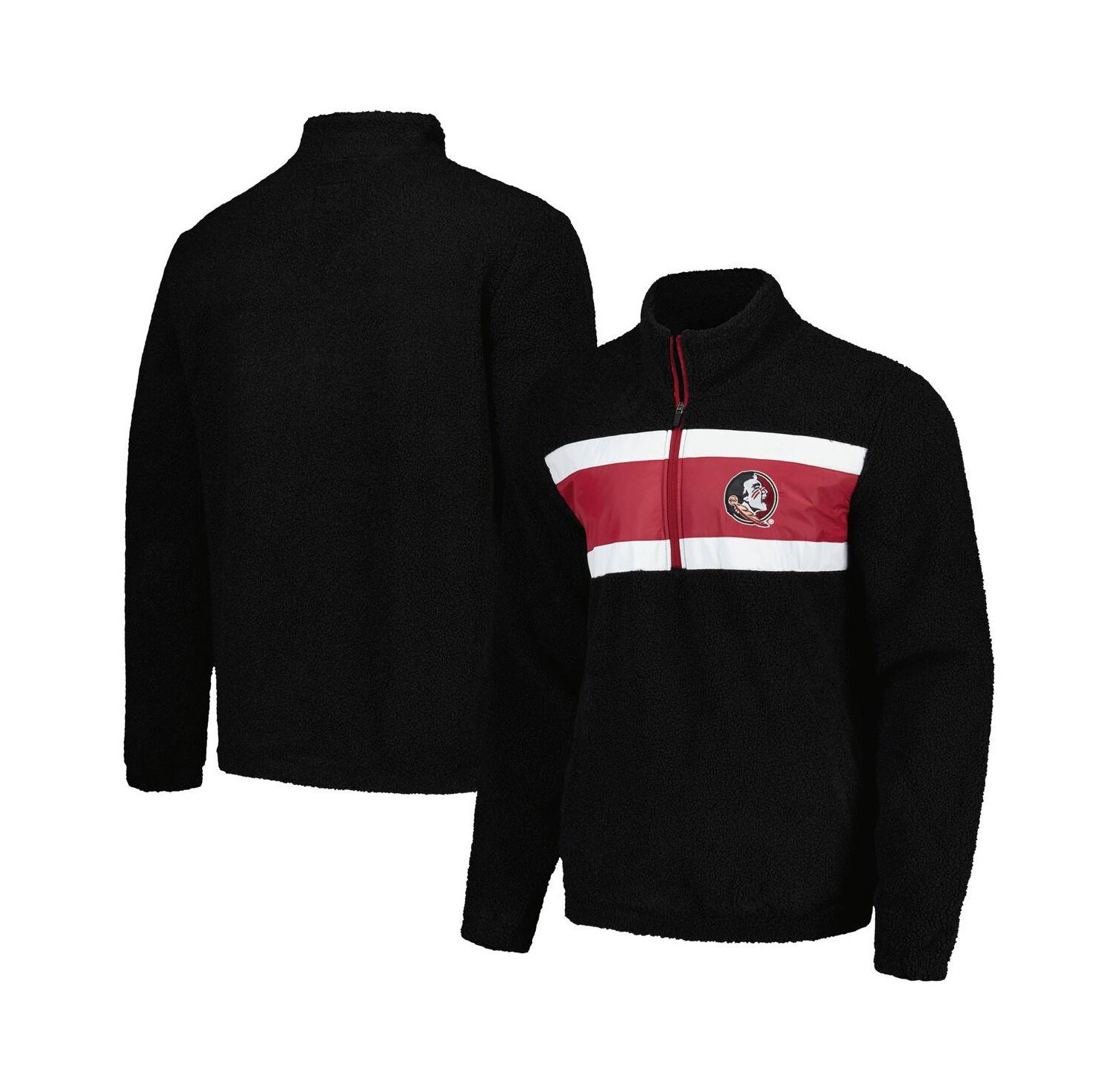 Men's Black Florida State Seminoles Pinch Runner Half-Zip Sweatshirt