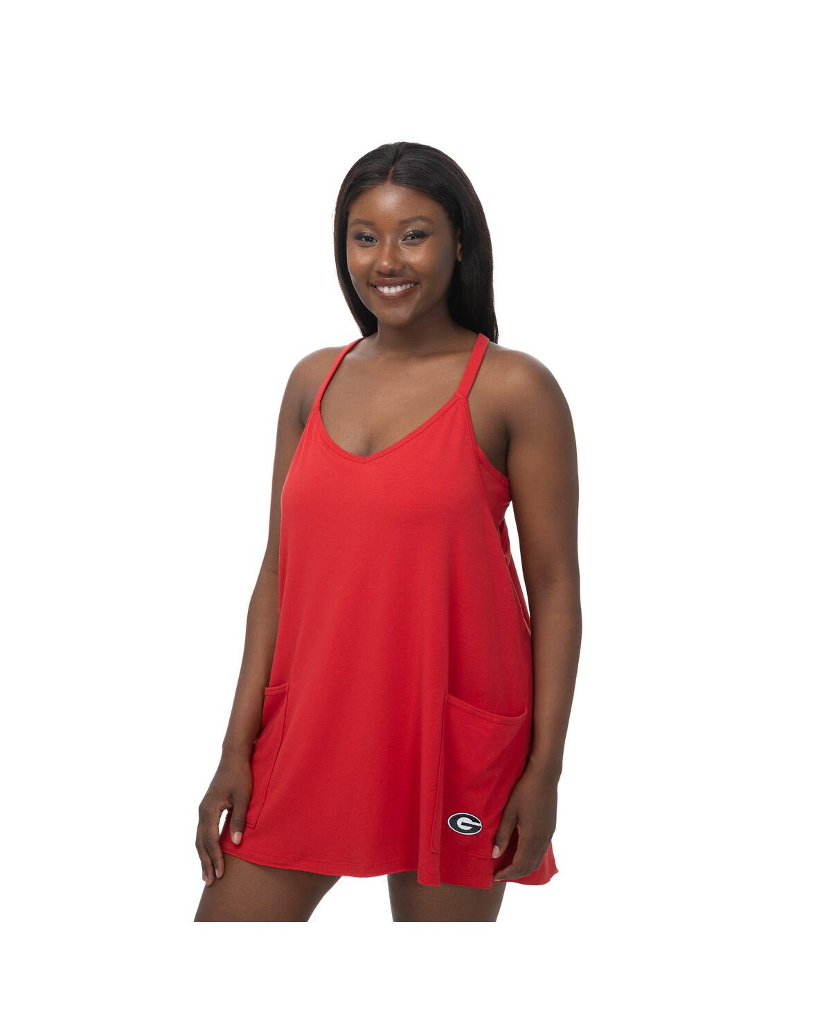 Zoozatz Red Georgia Bulldogs Active Pocketed Skort Dress In Red