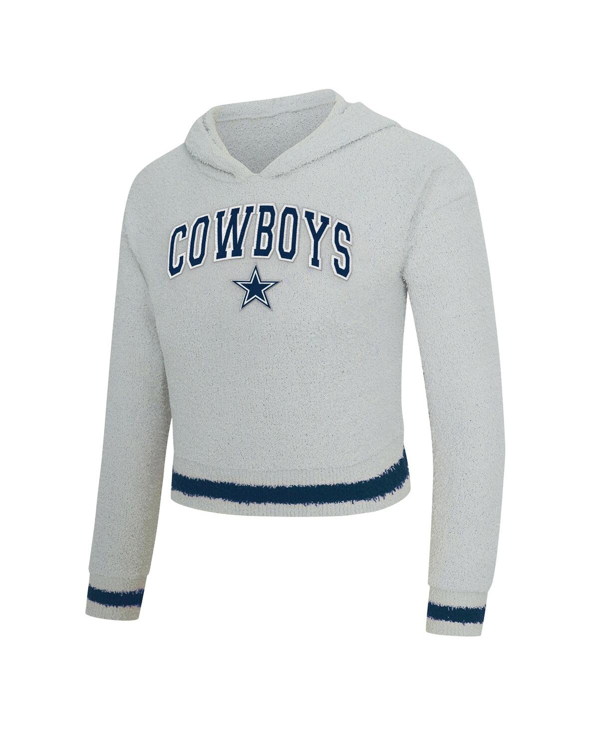 Concepts Sport Women's 2-piece Gray Dallas Cowboys Whitley Long Sleeve Hoodie Top And Shorts Set In Gray