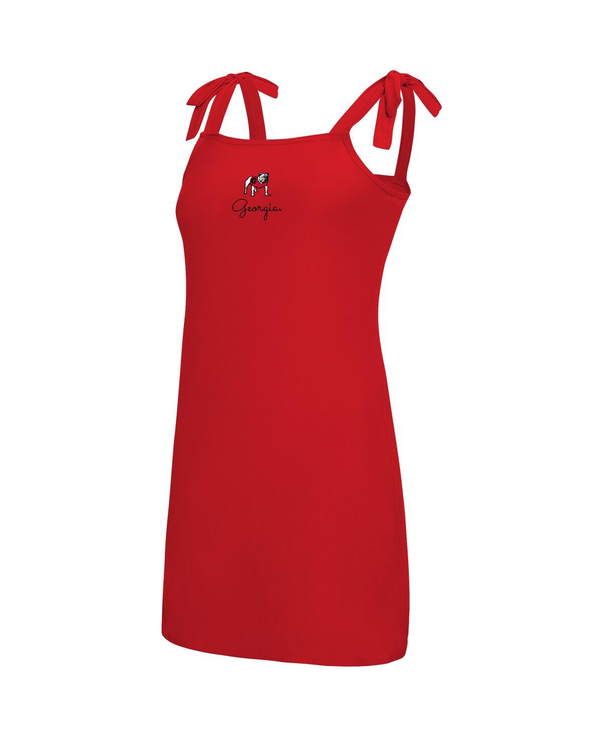Concepts Sport Women's Red Georgia Bulldogs Tie-shoulder Nightdress In Red
