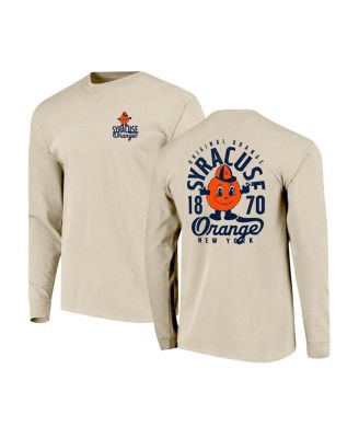 Men's Natural Syracuse Orange Comfort Colors Mascot Overlay Long Sleeve T-Shirt