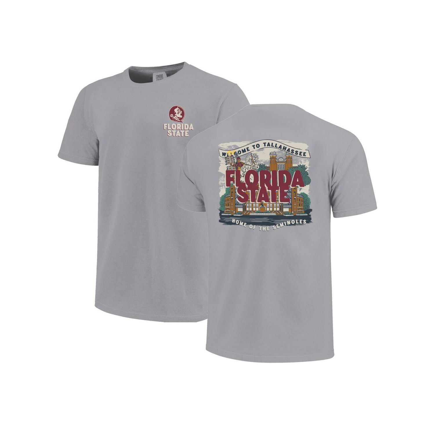 Big Boys and Girls Gray Florida State Seminoles Local Campus Scene T-Shirt