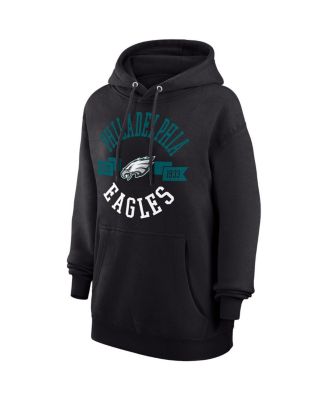 Women's Black Philadelphia Eagles City Graphic Team Fleece Pullover Hoodie