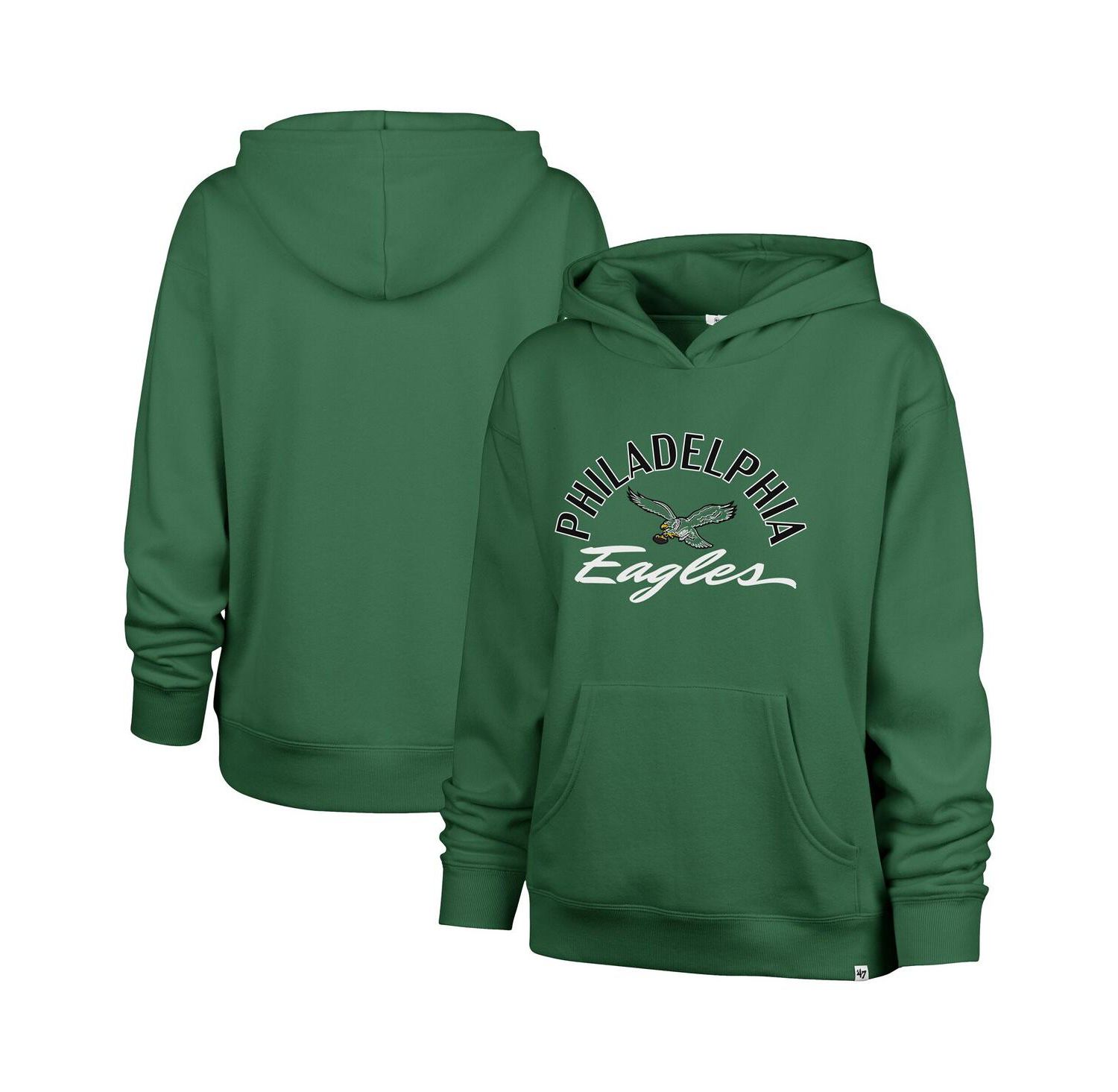 Women's Kelly Green Philadelphia Eagles Plus Size Whirlwind Naomi Hoodie