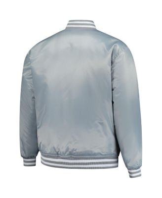 Men's Blue/Silver Detroit Lions Big Tall Throwback Reversible Full-Zip Jacket