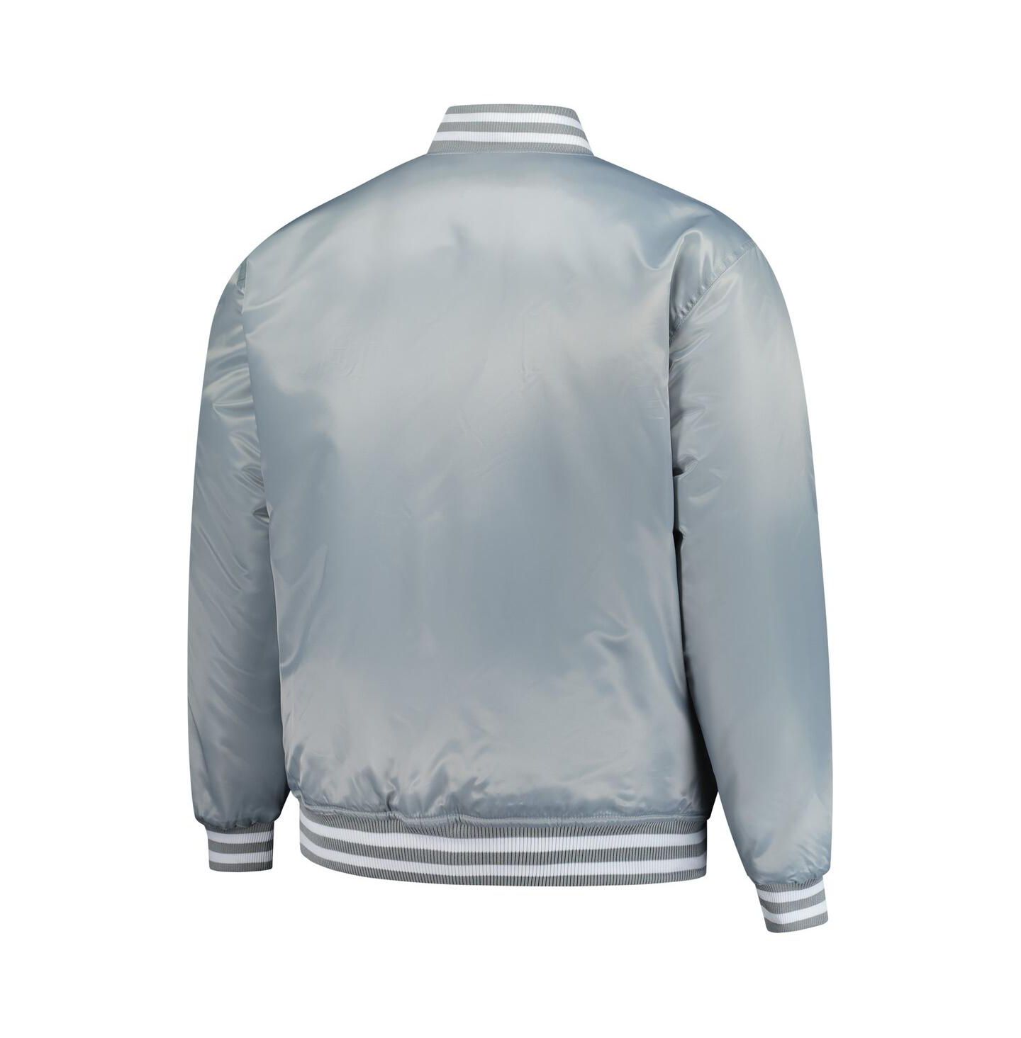 Мужская куртка Mitchell & Ness Blue/Silver Detroit Lions Big & Tall Throwback Reversible Full-Zip — фото 3