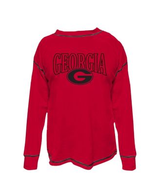 Fanatics - Women's Red Georgia Bulldogs Plus Size Contrast Stitch Sweatshirt