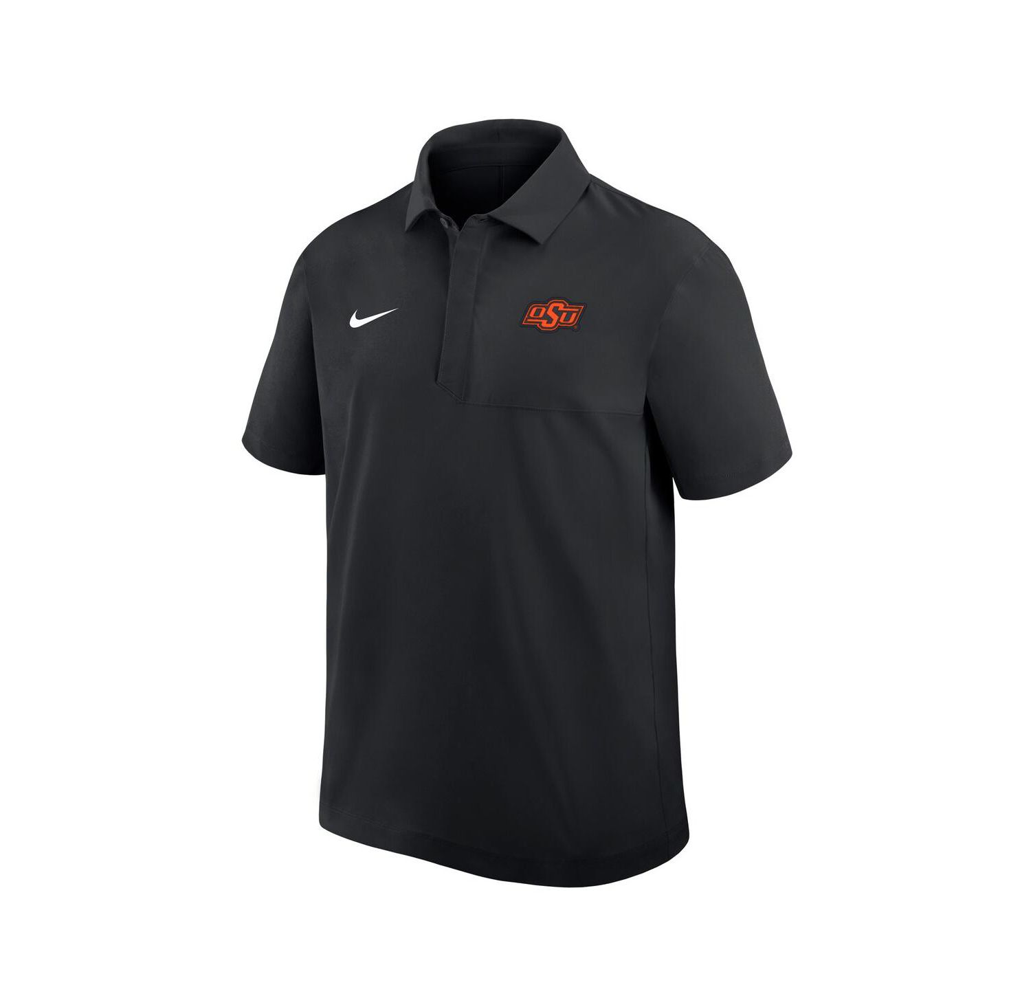 Men's Black Oklahoma State Cowboys Woven Polo Shirt