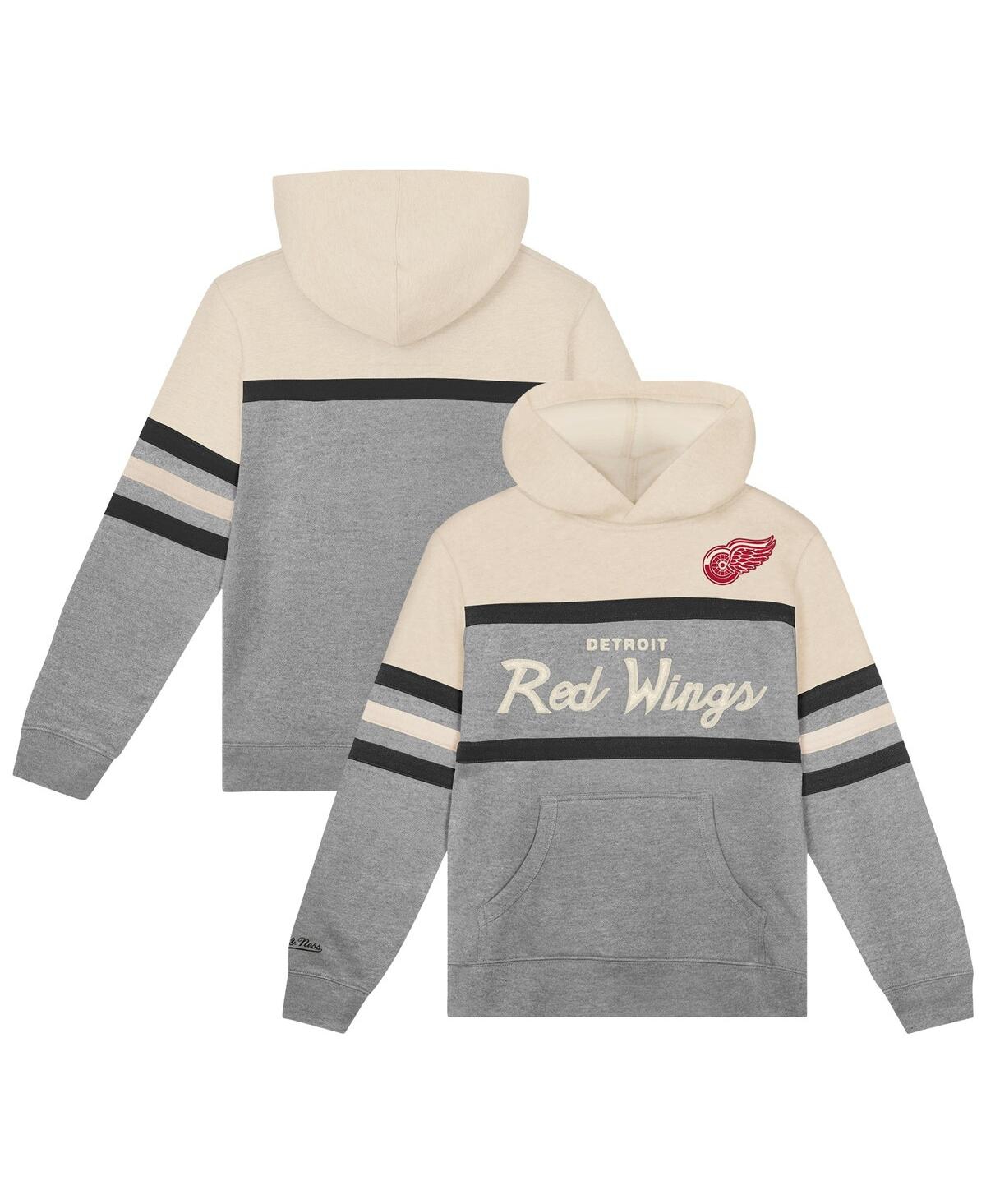 Mitchell & Ness Toddler Black Detroit Red Wings Head Coach Hoodie In Gray