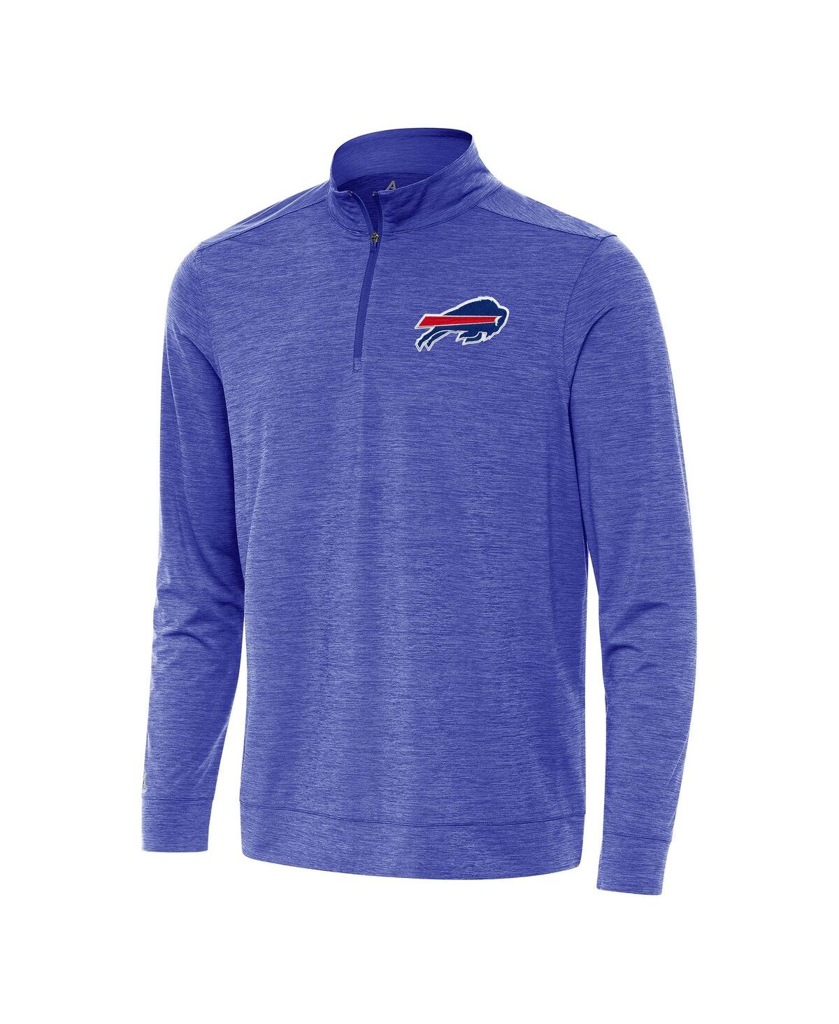 Antigua Men's Heather Royal Buffalo Bills Bright Quarter-Zip Sweatshirt