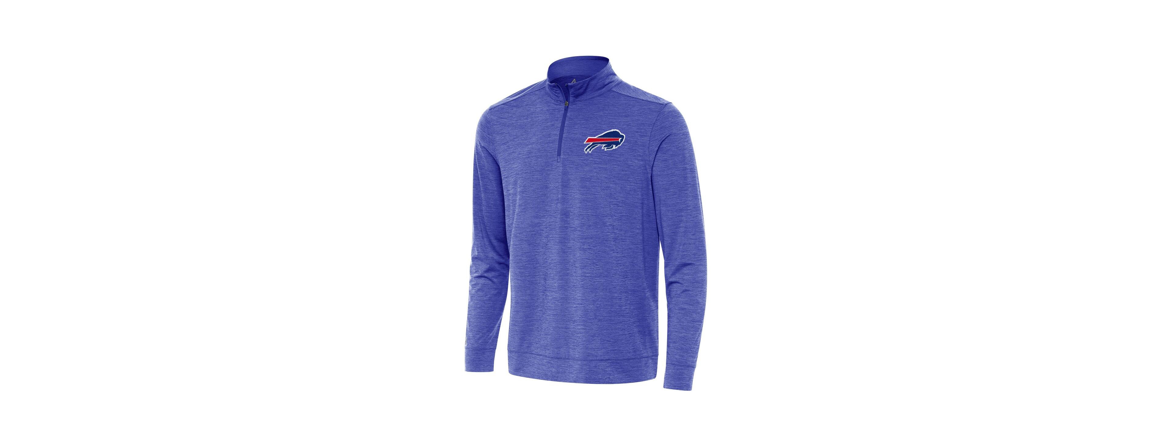 Antigua Men's Heather Royal Buffalo Bills Bright Quarter-Zip Sweatshirt