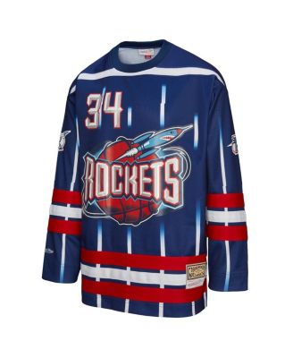 Men's and Women's Hakeem Olajuwon Navy Houston Rockets Maxed Out Fashion Hockey Jersey