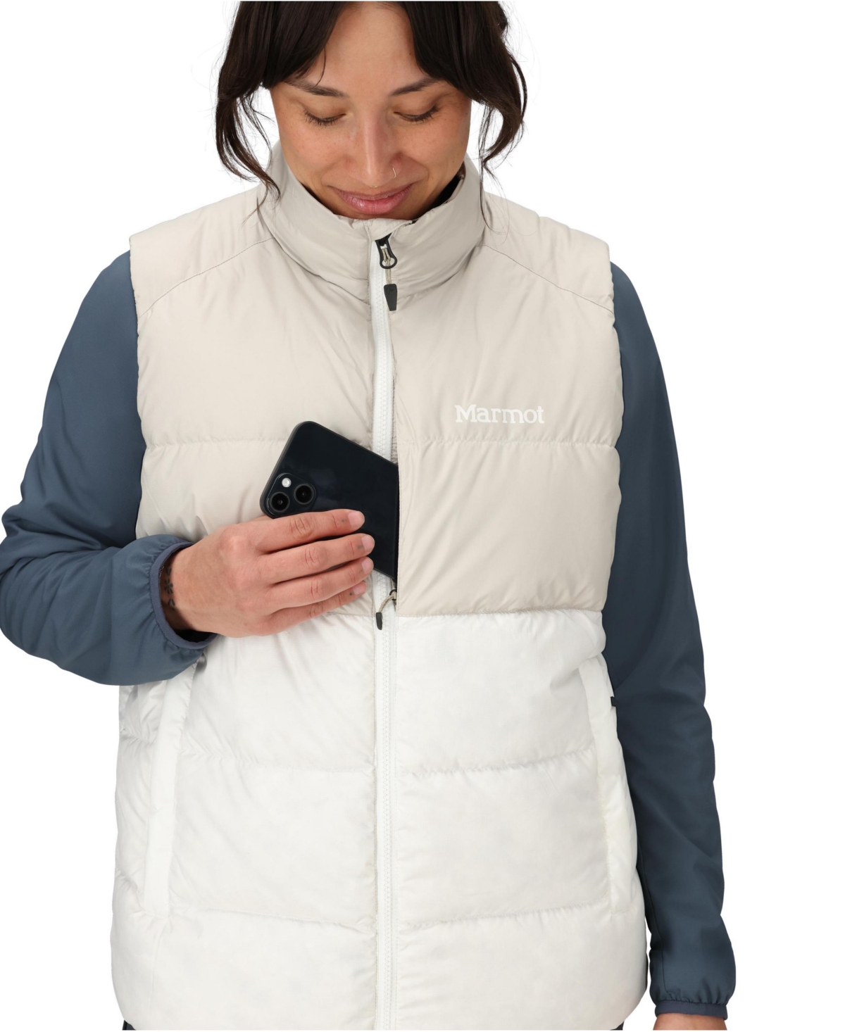 Marmot Women's Guides Down Puffer Sleeveless Vest In Brown