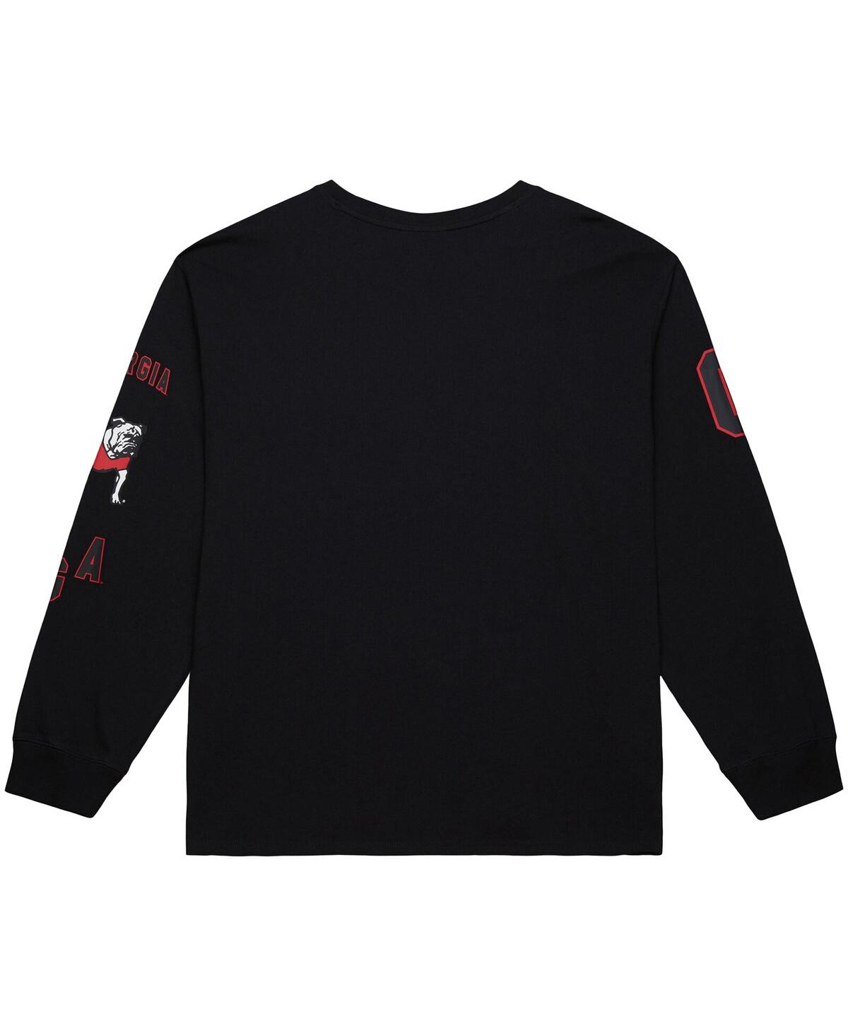 Mitchell & Ness Men's Black Georgia Bulldogs Training Camp Long Sleeve T-shirt In Black