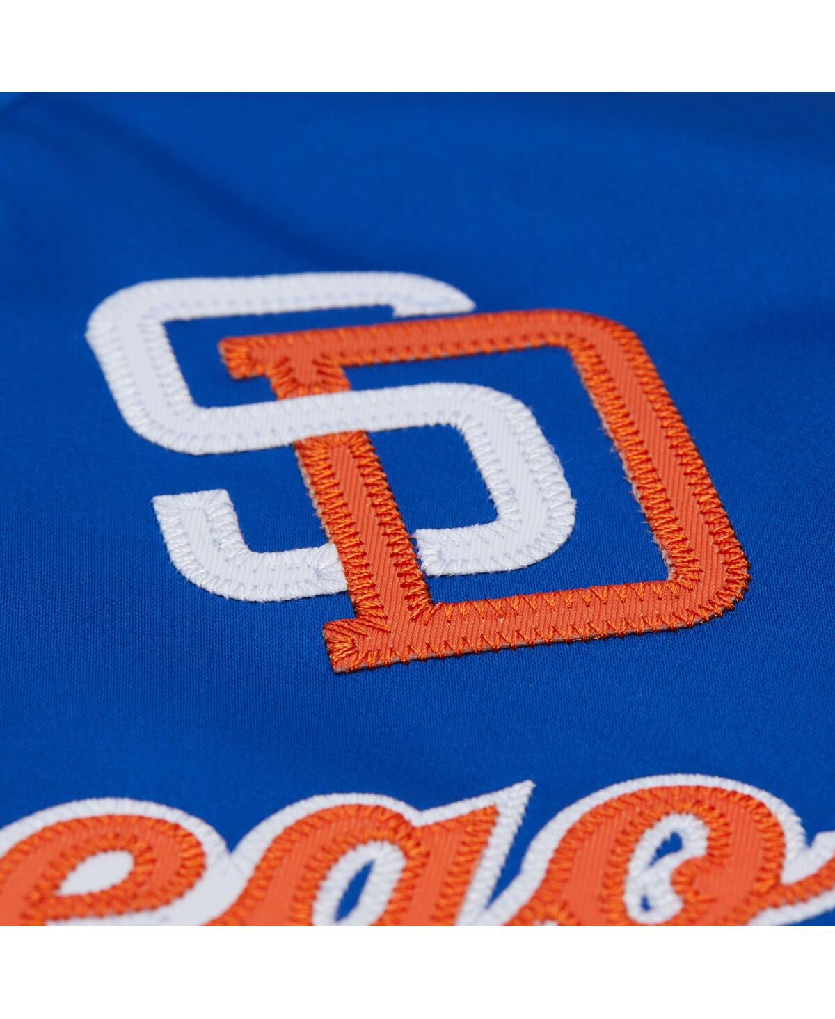 Mitchell & Ness Women's Blue San Diego Padres Cooperstown Collection Full-snap Satin Jacket In Blue