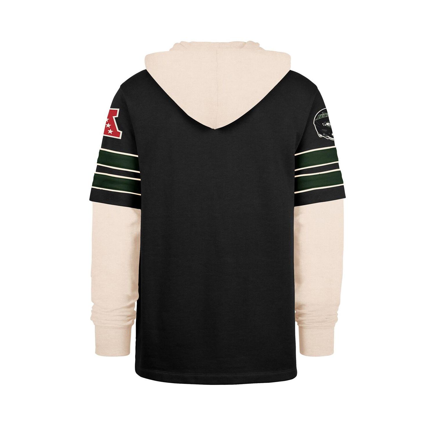 Men's Black New York Jets Split Zone Cornerback Duo Hoodie