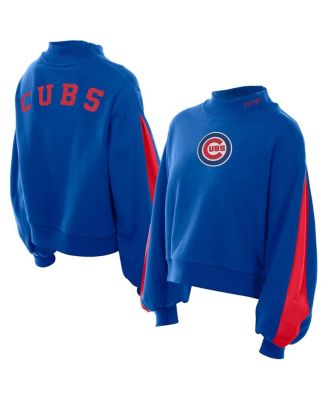 New Era - Women's Royal Chicago Cubs Mock Neck Balloon Sleeve Sweatshirt