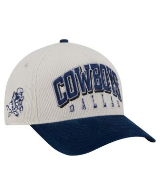 New Era - Men's Cream/Navy Dallas Cowboys Sided Corduroy 9FORTY A-Frame Adjustable Hat