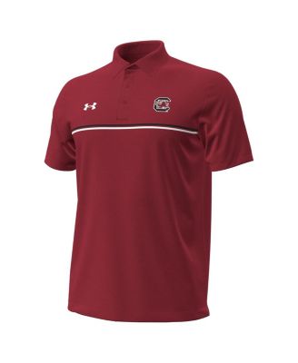 Men's Garnet South Carolina Gamecocks Performance Drive Chest Stripe Polo Shirt