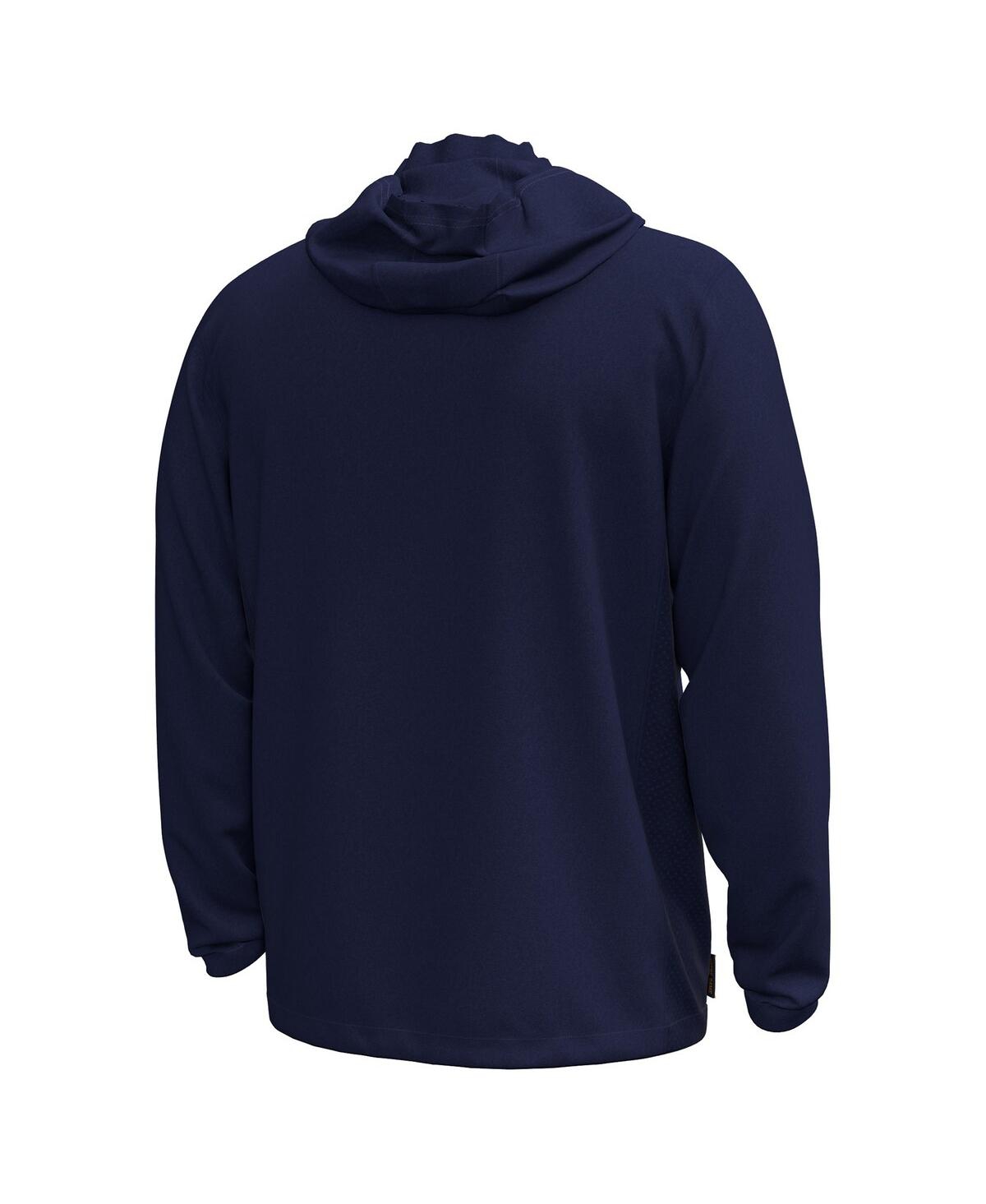 Under Armour Men's Navy Notre Dame Fighting Irish Rival Stretch Woven Full-zip Hoodie Jacket In Blue