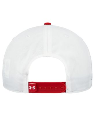 Men's White/Red Wisconsin Badgers Throwback Snapback Hat