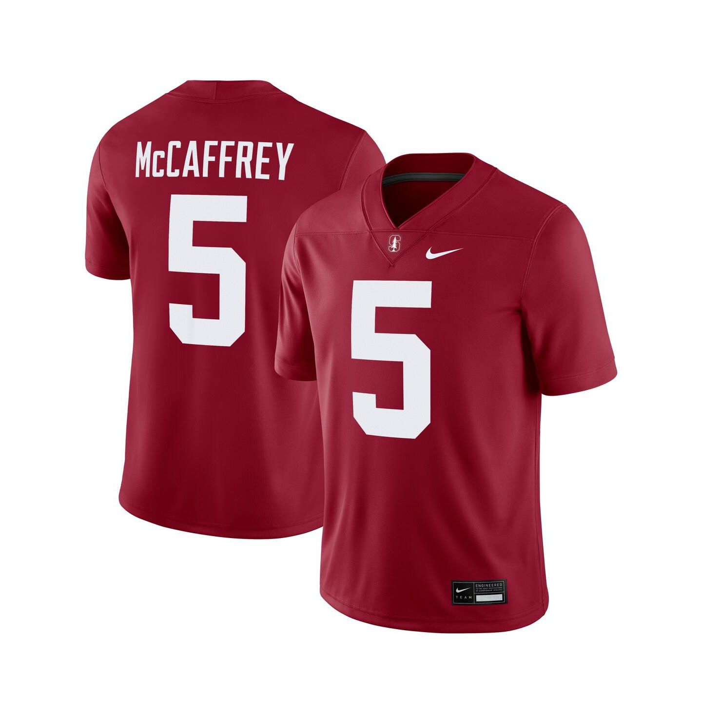 Мужской топ Nike Christian McCaffrey 5 Cardinal Stanford Cardinal Alumni Player Game Jersey — фото 1