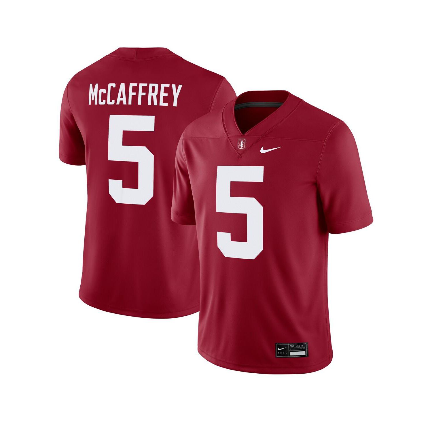 Men's Christian McCaffrey 5 Cardinal Stanford Cardinal Alumni Player Game Jersey