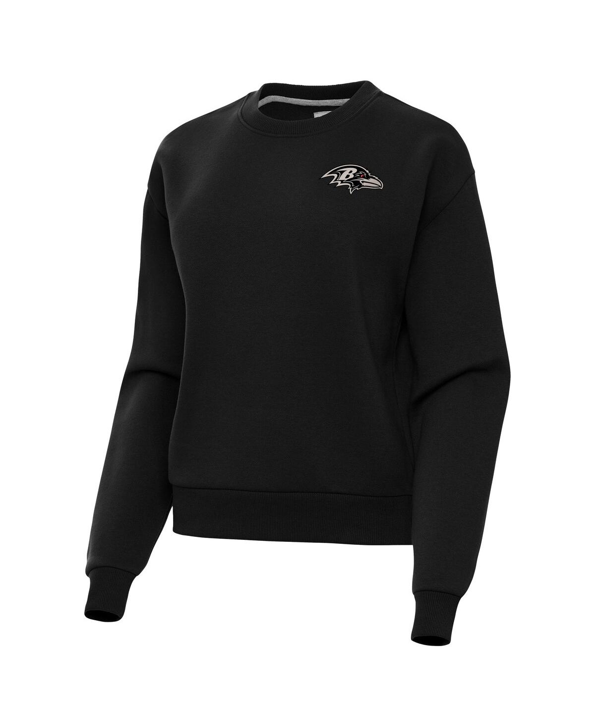 Antigua Women's Black Baltimore Ravens Victory Pullover Sweatshirt