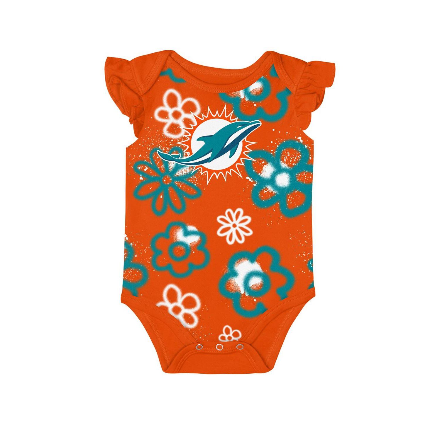 Baby Girls 2-Piece Miami Dolphins The Sunshine Bodysuit Set