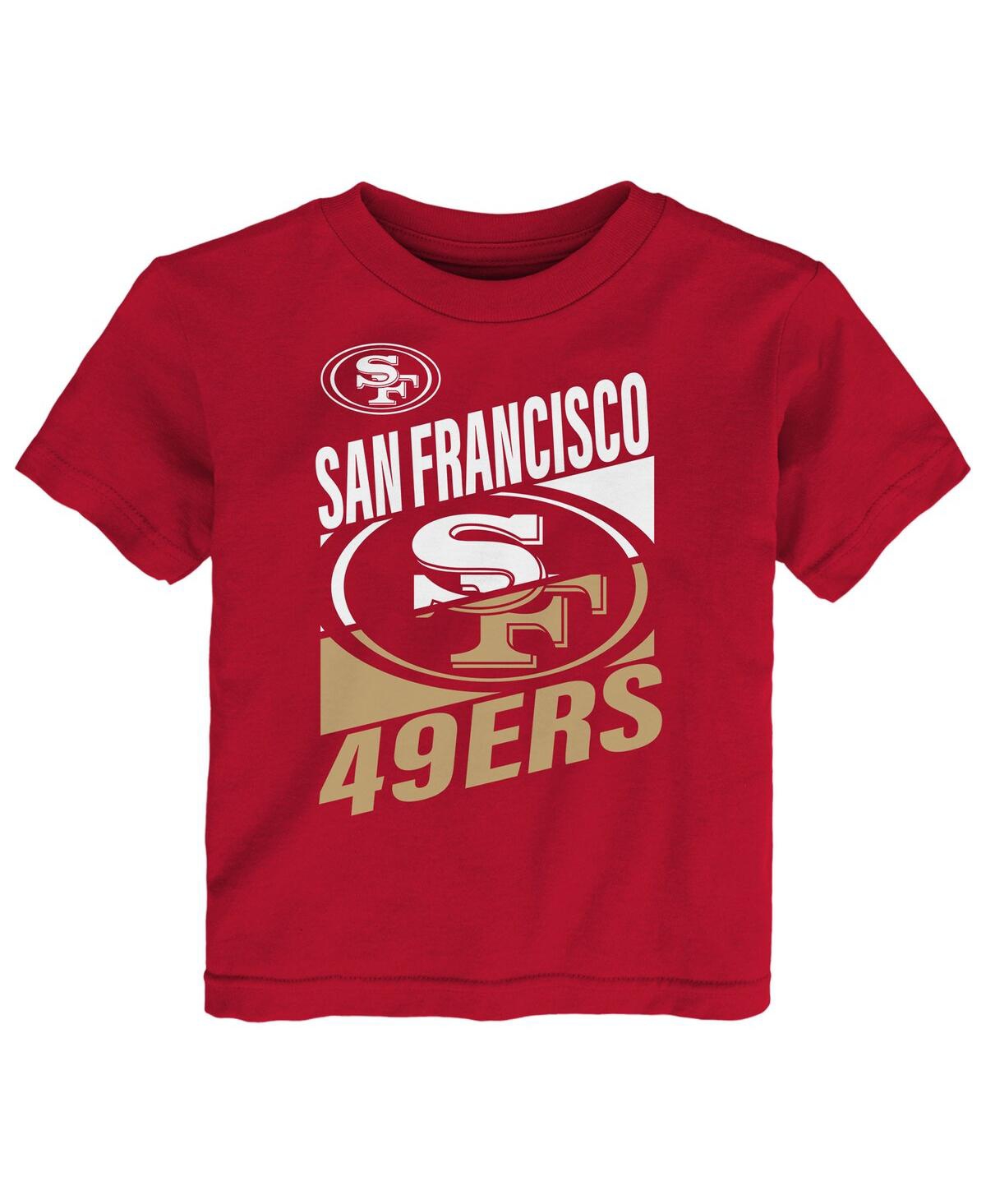 Outerstuff Toddler  Scarlet San Francisco 49ers Teamwork T-shirt In Red