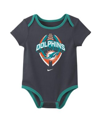 Baby Boys and Girls 3-Piece Miami Dolphins Bodysuit Set