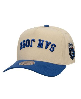 Mitchell & Ness - Men's Cream/Blue San Jose Earthquakes Upside Down Pro Pinch Snapback Hat