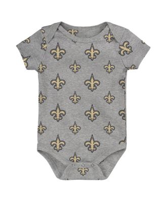 Newborn 3-Piece New Orleans Saints Little Tike Bodysuit Set