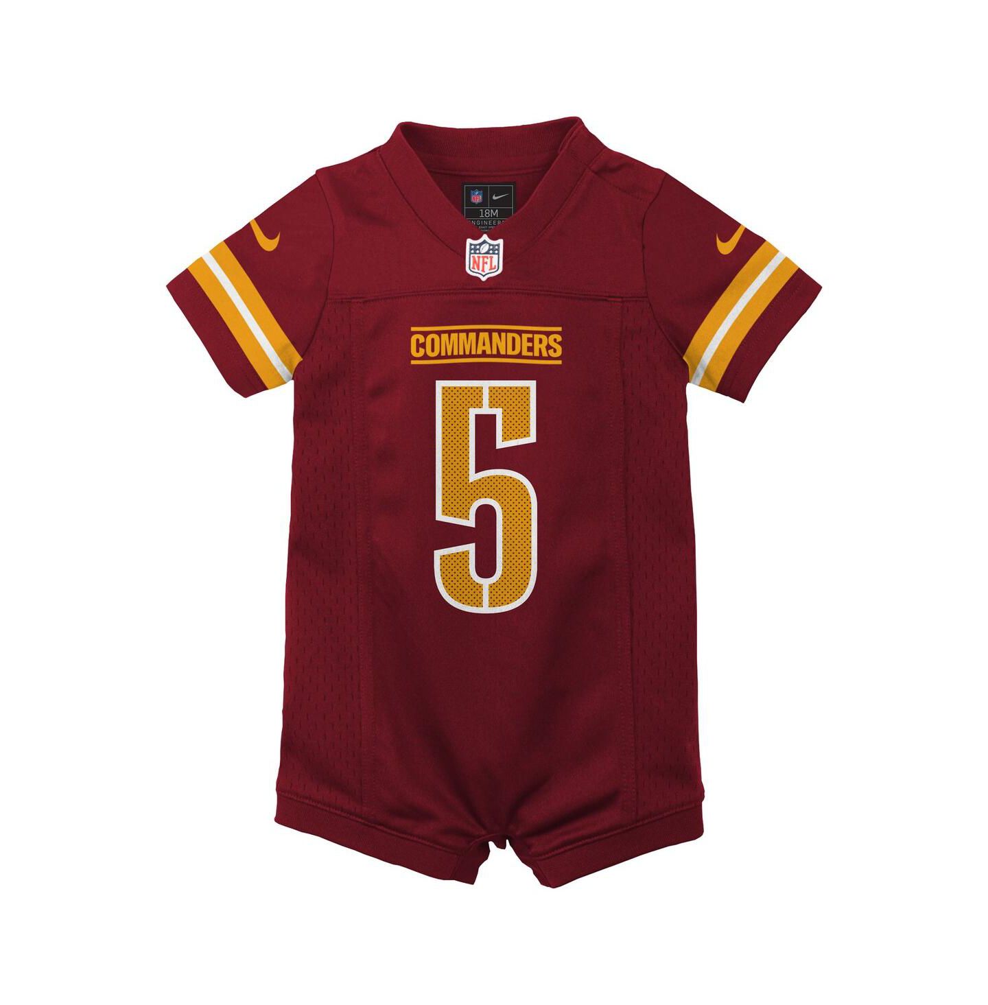 Комбинезон Nike Jayden Daniels Burgundy Washington Commanders Game Romper Jersey для малышей — фото 2