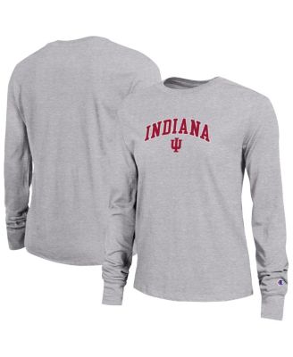 Champion - Women's Gray Indiana Hoosiers Arch Over Logo Long Sleeve T-Shirt