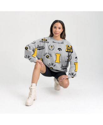 Women's Gray Iowa Hawkeyes Always on Repeat Fleece Sweatshirt