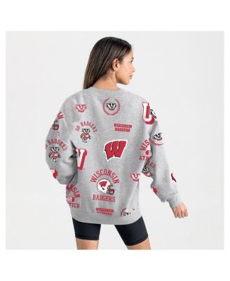 Women's Gray Wisconsin Badgers Always on Repeat Fleece Sweatshirt