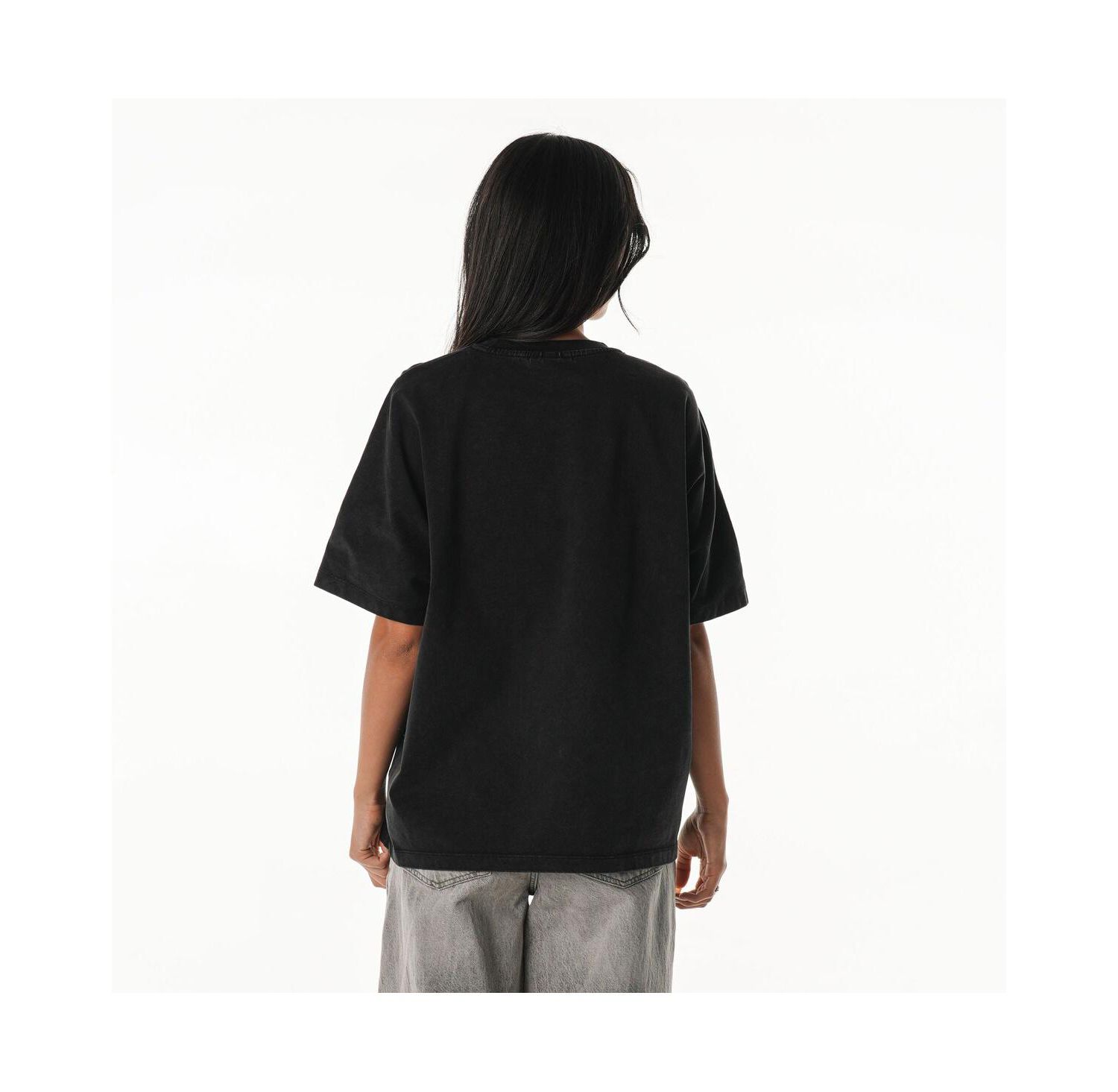 Women's Black Detroit Lions Laurel Premium Baggy Dolman T-Shirt