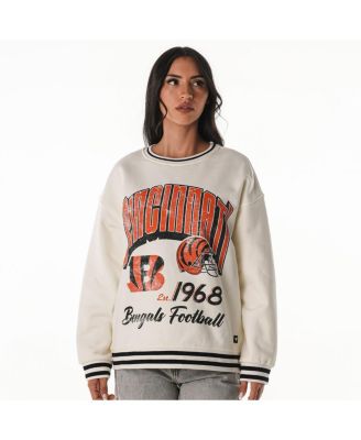 Women's Cream Cincinnati Bengals Oversized Vintage French Terry Sweatshirt