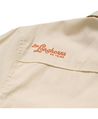 Men's Tan Texas Longhorns x Howler Brothers Gaucho Long Sleeve Full-Snap Shirt
