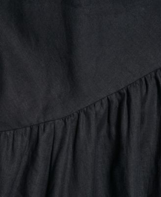 Women's Shirred Sleeveless V-Neck Dress