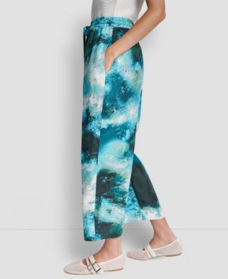 Women's Mid Rise Printed Pull-On Pants