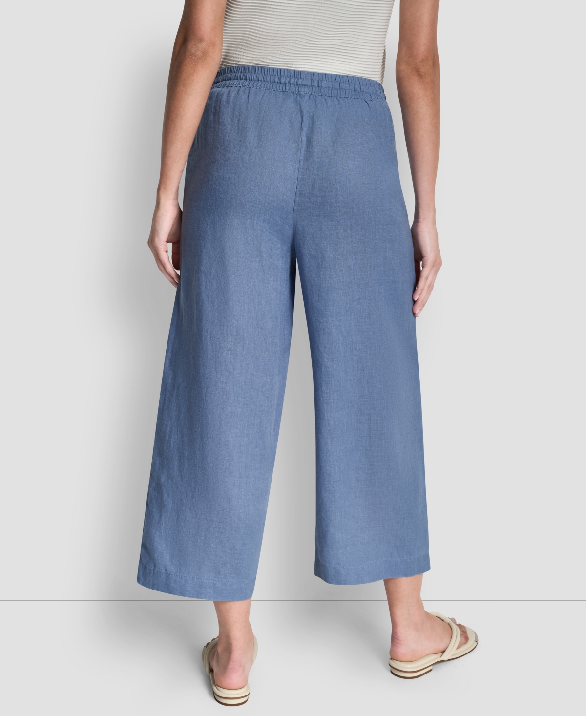 Dkny Women's Pull-on Wide-leg Pants In Blue