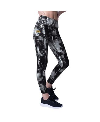 MSX by Michael Strahan - Women's Black Jacksonville Jaguars Serena Tie-Dye Leggings