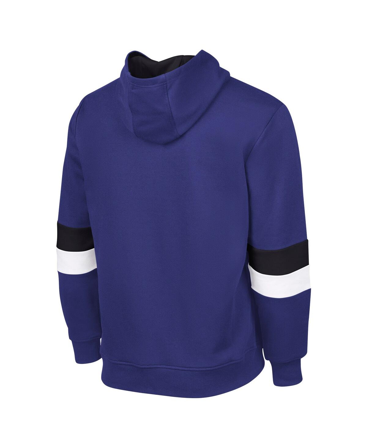 G-iii Sports By Carl Banks Men's Purple/black Baltimore Ravens Adaptive Faceoff Pullover Hoodie In Multi
