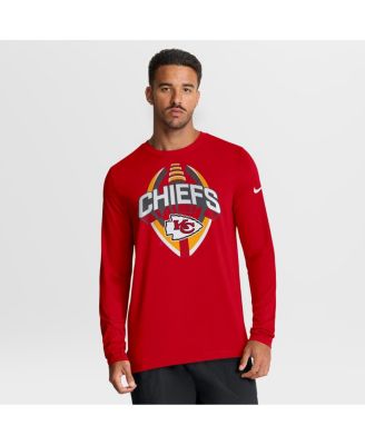 Nike - Men's Red Kansas City Chiefs Primetime Legend Icon Performance Long Sleeve T-Shirt