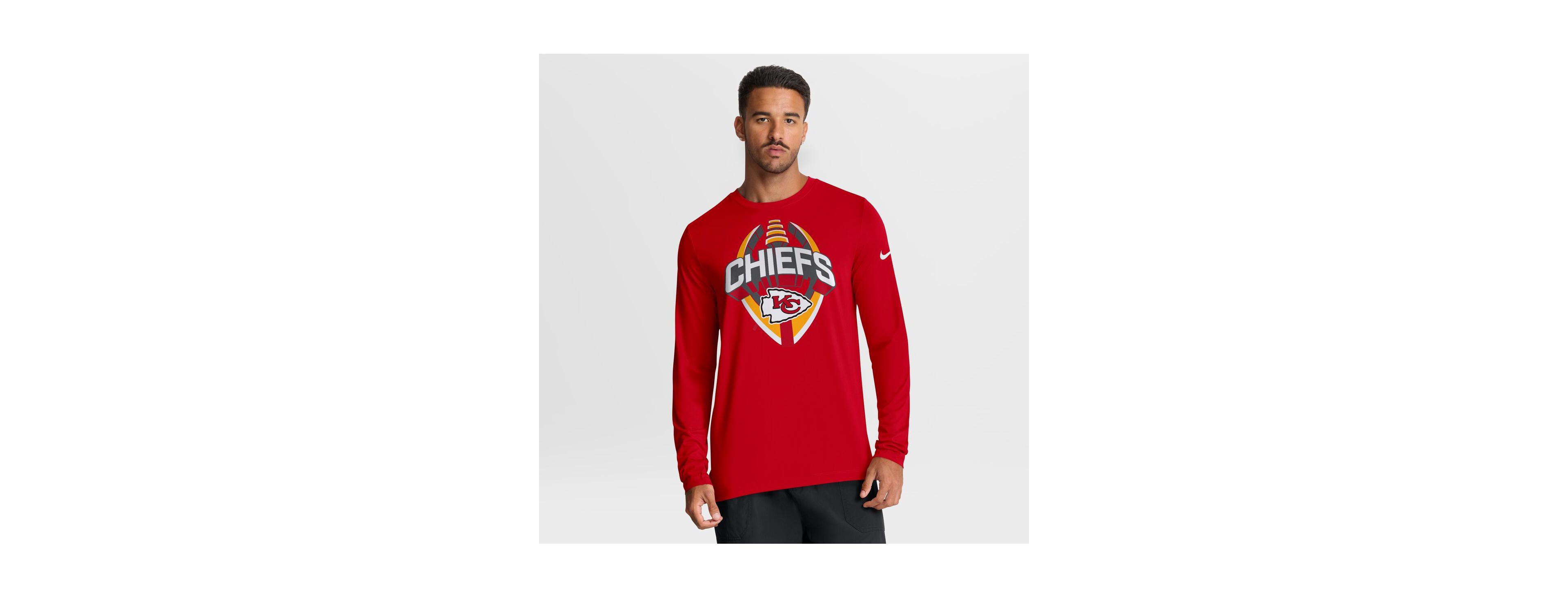 Nike Men's Red Kansas City Chiefs Primetime Legend Icon Performance Long Sleeve T-Shirt
