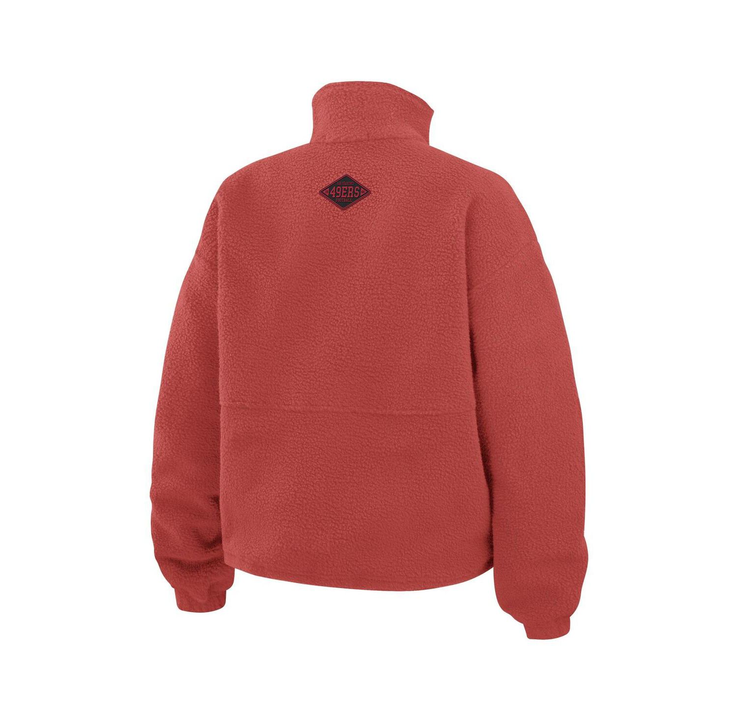 Women's Scarlet San Francisco 49ers Polar Fleece Half-Zip Jacket